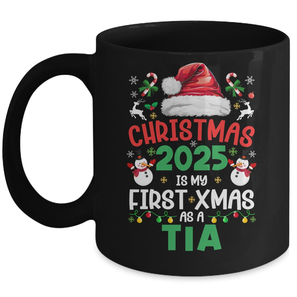 Funny Christmas 2025 Is My First Xmas As A Tia Family Mug | siriusteestore
