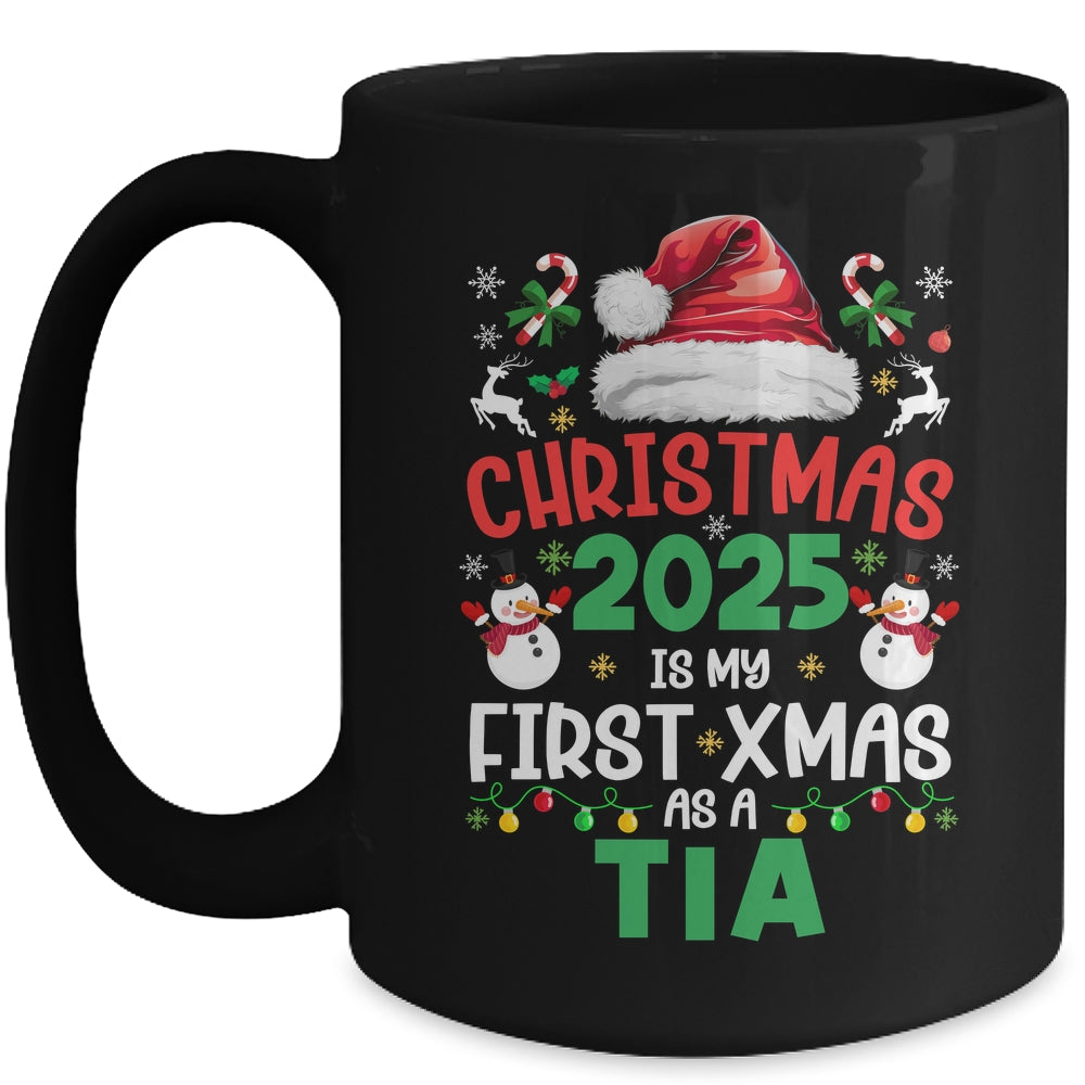 Funny Christmas 2025 Is My First Xmas As A Tia Family Mug | siriusteestore