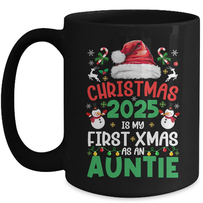 Funny Christmas 2025 Is My First Xmas As An Auntie Family Mug | siriusteestore