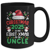 Funny Christmas 2025 Is My First Xmas As An Uncle Family Mug | siriusteestore