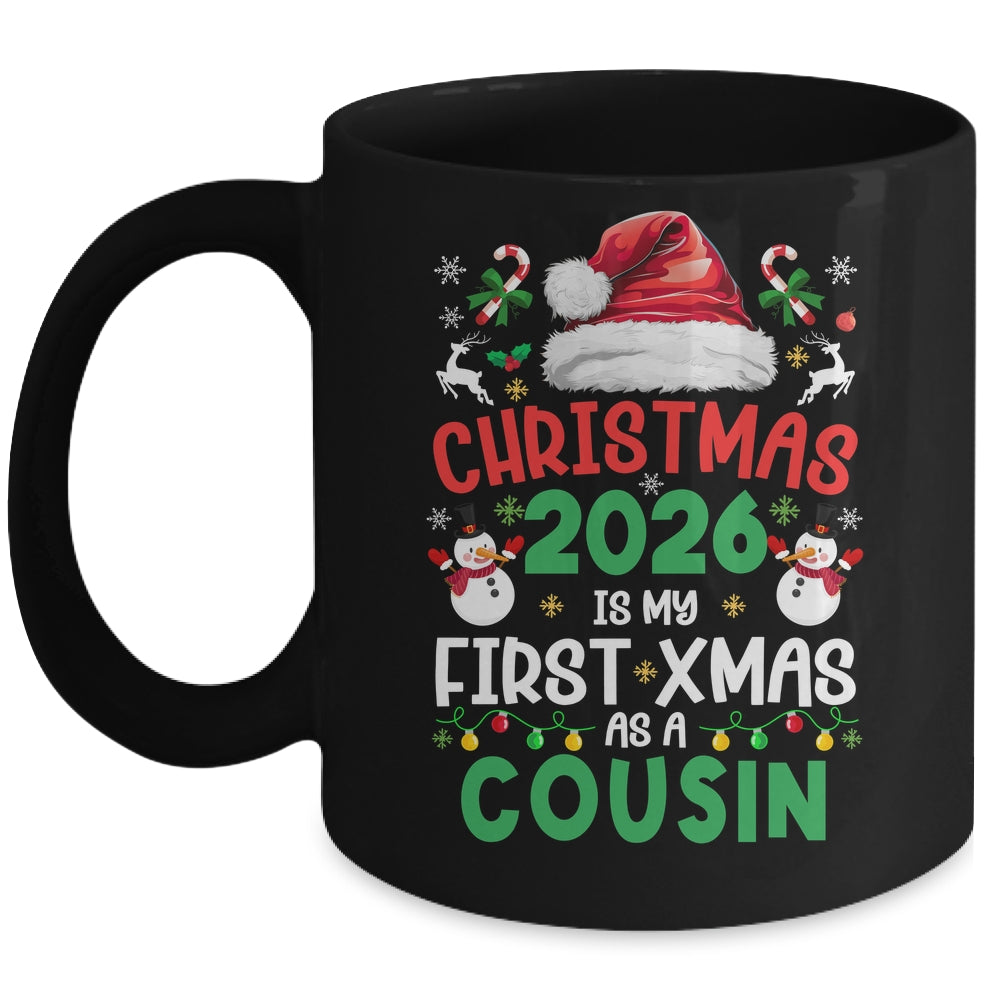 Funny Christmas 2026 Is My First Xmas As A Cousin Family Mug | siriusteestore