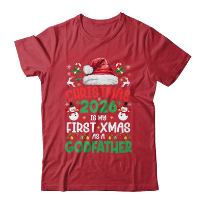 Funny Christmas 2026 Is My First Xmas As A Godfather Family Shirt & Sweatshirt | siriusteestore