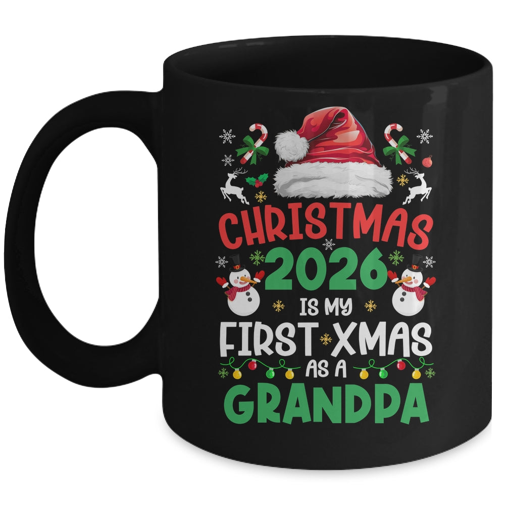 Funny Christmas 2026 Is My First Xmas As A Grandpa Family Mug | siriusteestore