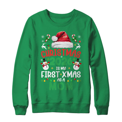 Funny Christmas 2026 Is My First Xmas As A Mom Family Shirt & Sweatshirt | siriusteestore