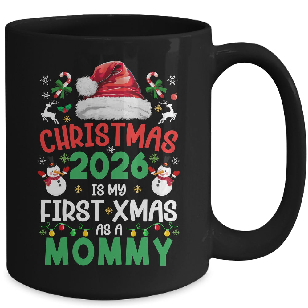 Funny Christmas 2026 Is My First Xmas As A Mommy Family Mug | siriusteestore