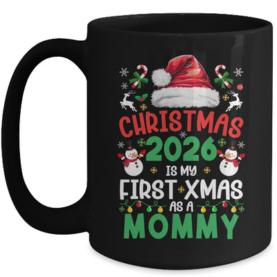 Funny Christmas 2026 Is My First Xmas As A Mommy Family Mug | siriusteestore