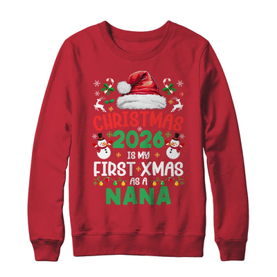 Funny Christmas 2026 Is My First Xmas As A Nana Family Shirt & Sweatshirt | siriusteestore