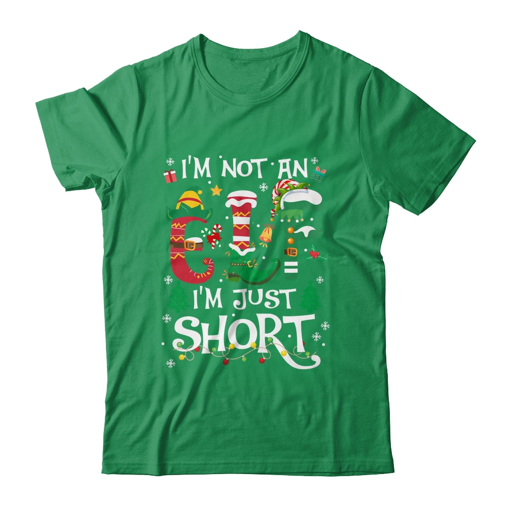 Funny Christmas Family Matching I'm Not An Elf I'm Just Short Shirt & Sweatshirt | siriusteestore