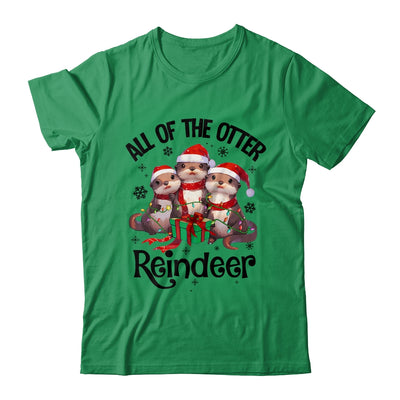 Funny Christmas Otters Cute All Of The Otter Reindeer Shirt & Sweatshirt | siriusteestore