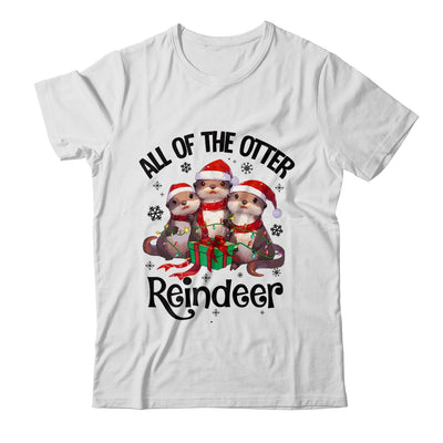 Funny Christmas Otters Cute All Of The Otter Reindeer Shirt & Sweatshirt | siriusteestore