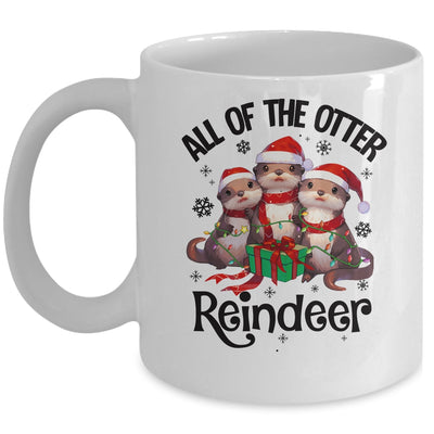 Funny Christmas Otters Cute All Of The Otter Reindeer Mug | siriusteestore