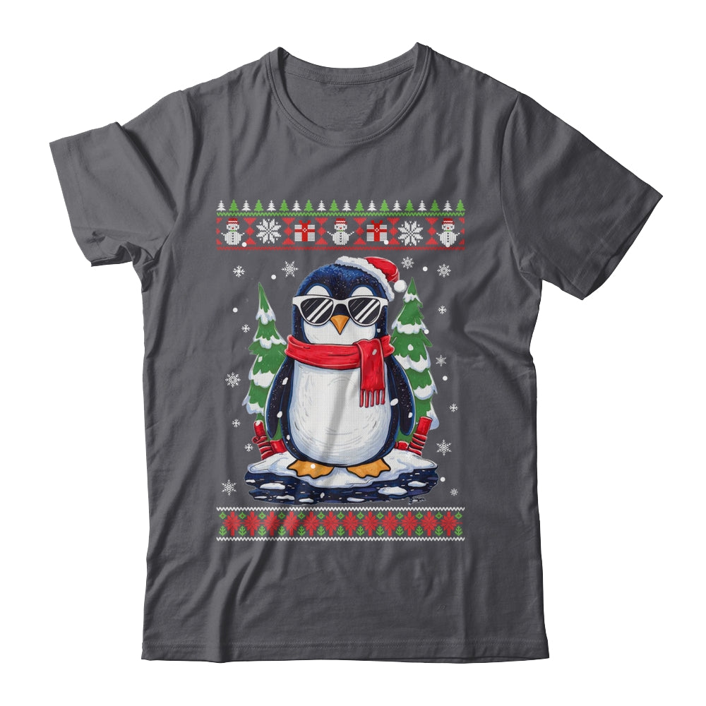 Funny Christmas Penguin With Sunglasses Ugly Christmas Shirt & Sweatshirt | siriusteestore