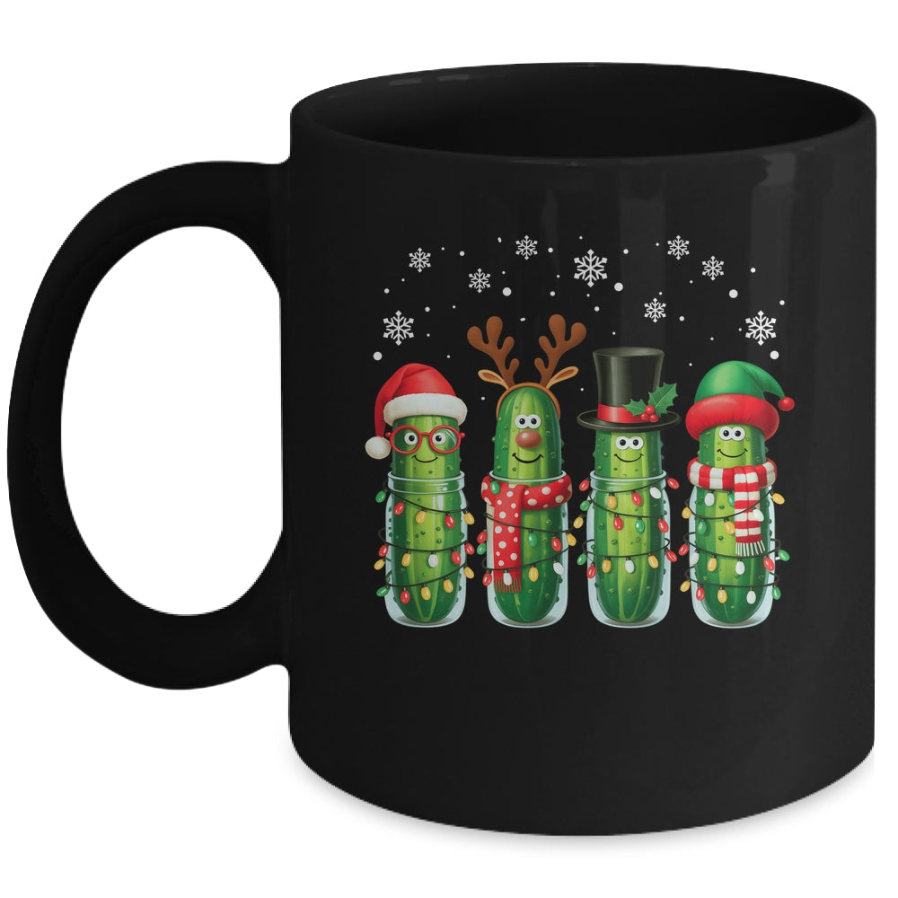 Funny Christmas Pickle Squad Santa Hat Xmas Pickles Lover Mug | siriusteestore