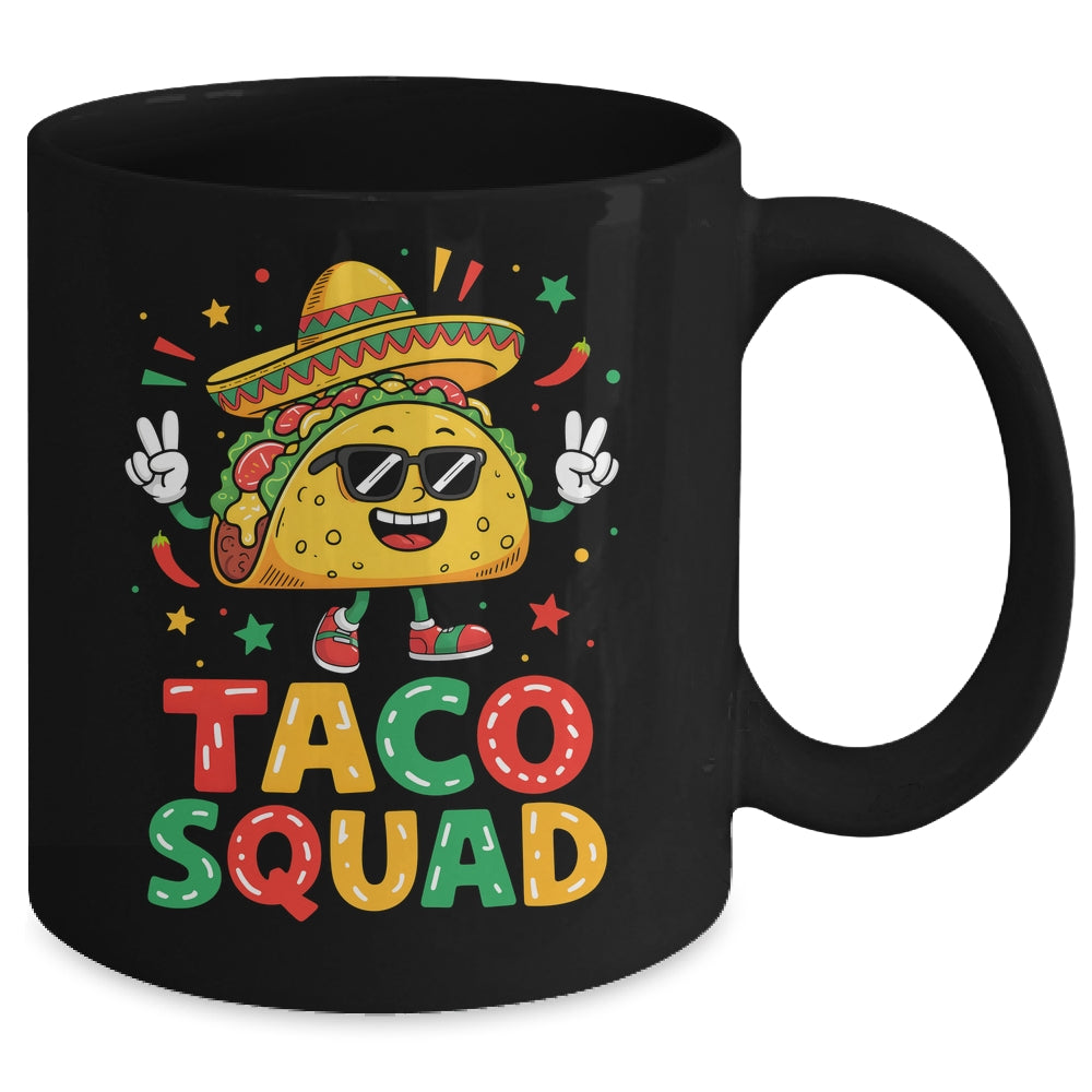 Funny Cinco De Mayo Funny Taco Squad Sombrero Hat Men Women Mug | siriusteestore