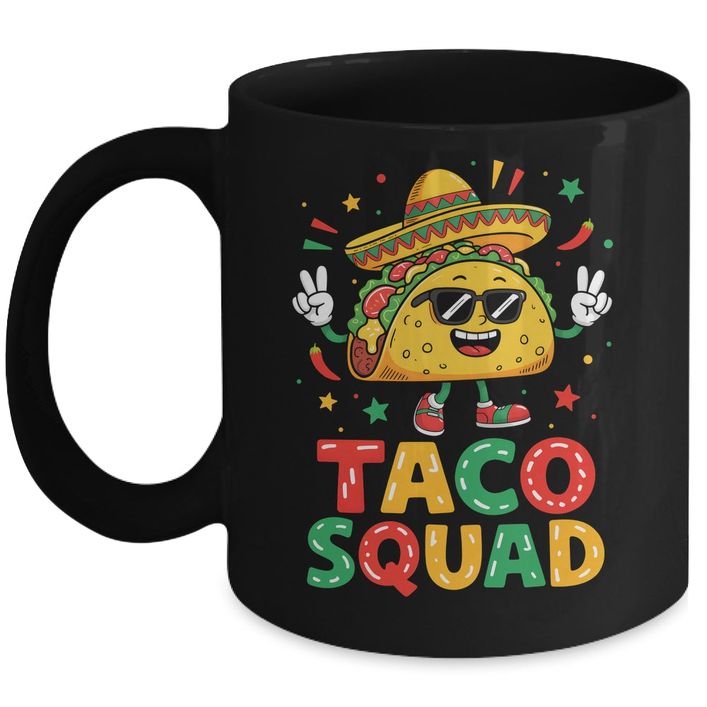 Funny Cinco De Mayo Funny Taco Squad Sombrero Hat Men Women Mug | siriusteestore