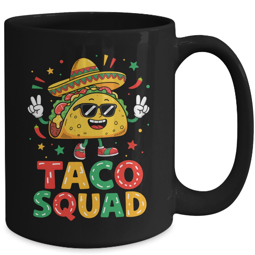 Funny Cinco De Mayo Funny Taco Squad Sombrero Hat Men Women Mug | siriusteestore