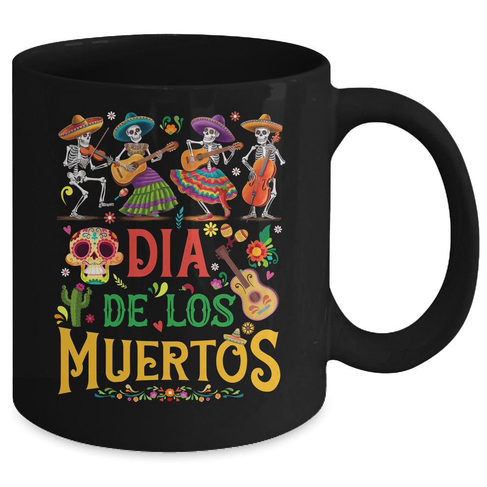 Funny Cinco De Mayo Skeleton Skull Fiesta Sombreros Guitar Mug | siriusteestore