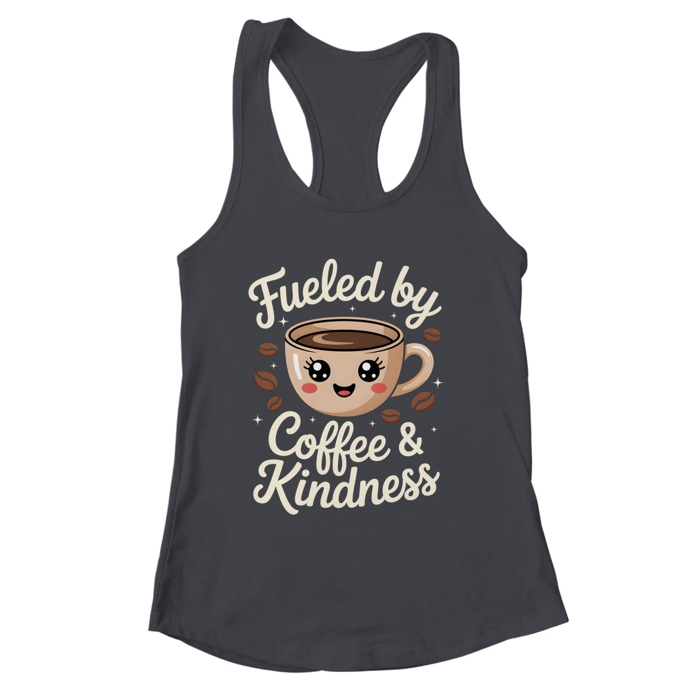 Funny Coffee Lover Fueled By Coffee And Kindness Men Women Shirt & Tank Top | siriusteestore
