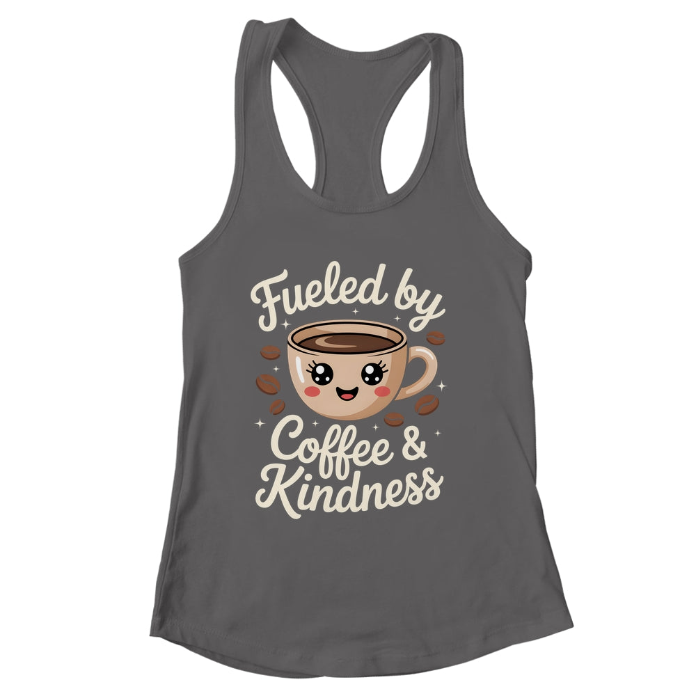 Funny Coffee Lover Fueled By Coffee And Kindness Men Women Shirt & Tank Top | siriusteestore