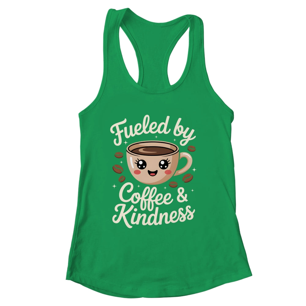 Funny Coffee Lover Fueled By Coffee And Kindness Men Women Shirt & Tank Top | siriusteestore