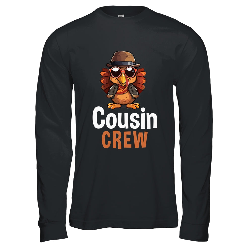 Funny Cousin Crew Turkey Cool Thanksgiving Family Matching Shirt & Hoodie | siriusteestore