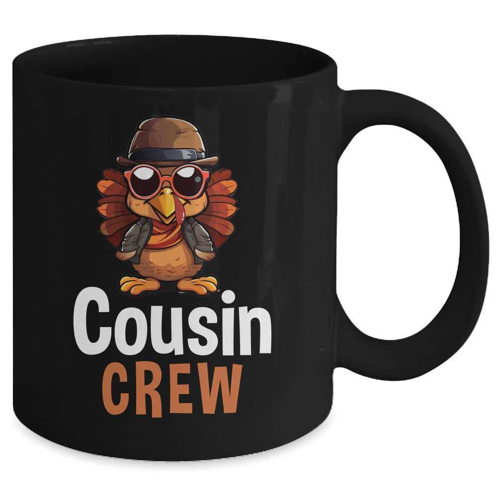 Funny Cousin Crew Turkey Cool Thanksgiving Family Matching Mug | siriusteestore