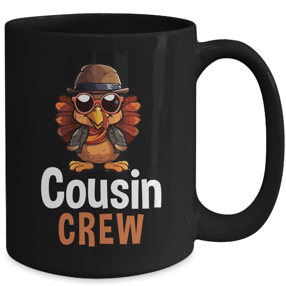 Funny Cousin Crew Turkey Cool Thanksgiving Family Matching Mug | siriusteestore