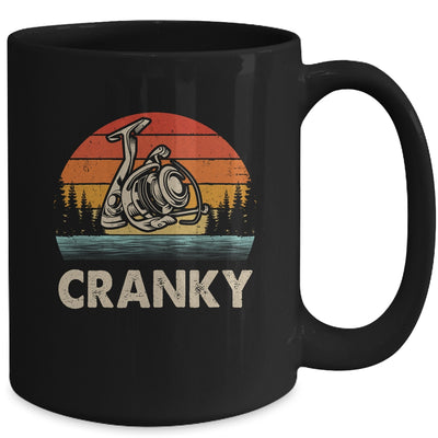 Funny Cranky Fishing Reel Humor Ideas Fishermen Vintage Mug | siriusteestore