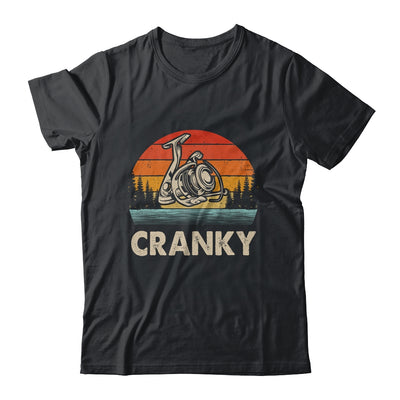 Funny Cranky Fishing Reel Humor Ideas Fishermen Vintage Shirt & Tank Top | siriusteestore