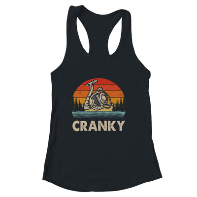 Funny Cranky Fishing Reel Humor Ideas Fishermen Vintage Shirt & Tank Top | siriusteestore