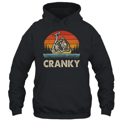 Funny Cranky Fishing Reel Humor Ideas Fishermen Vintage Shirt & Tank Top | siriusteestore
