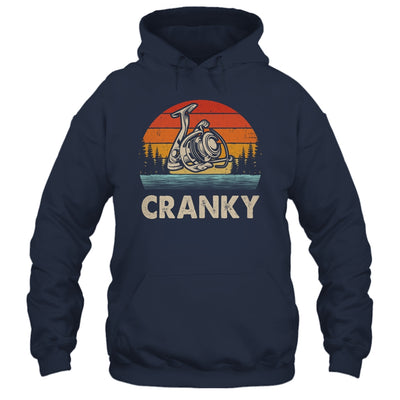 Funny Cranky Fishing Reel Humor Ideas Fishermen Vintage Shirt & Tank Top | siriusteestore
