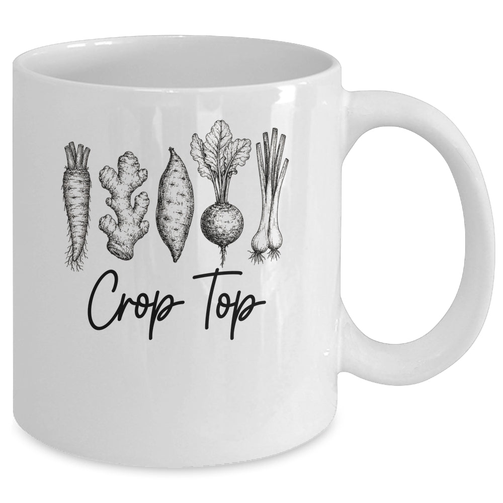 Funny Crop Top Gardening Pun Vegetable Art Gardeners Women Mug | siriusteestore