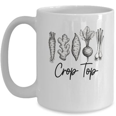 Funny Crop Top Gardening Pun Vegetable Art Gardeners Women Mug | siriusteestore