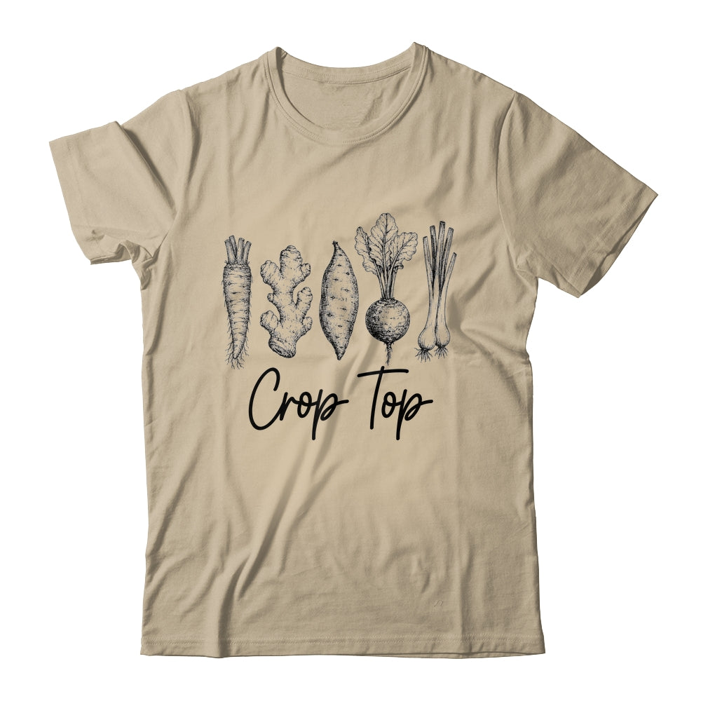 Funny Crop Top Gardening Pun Vegetable Art Gardeners Women Shirt & Tank Top | siriusteestore
