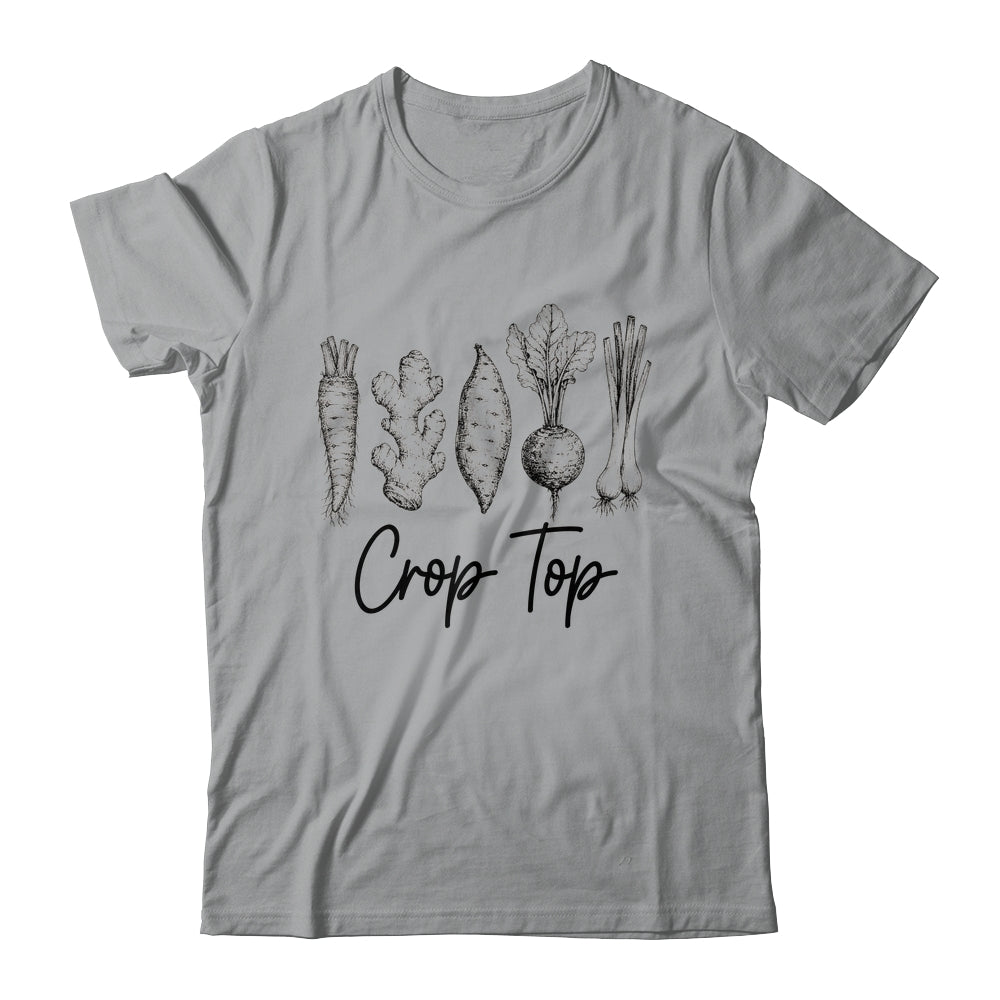 Funny Crop Top Gardening Pun Vegetable Art Gardeners Women Shirt & Tank Top | siriusteestore