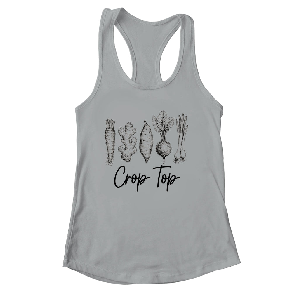 Funny Crop Top Gardening Pun Vegetable Art Gardeners Women Shirt & Tank Top | siriusteestore
