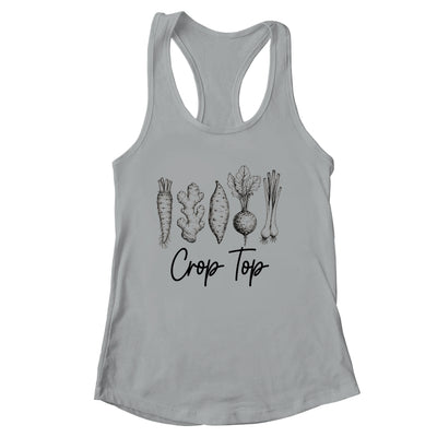 Funny Crop Top Gardening Pun Vegetable Art Gardeners Women Shirt & Tank Top | siriusteestore