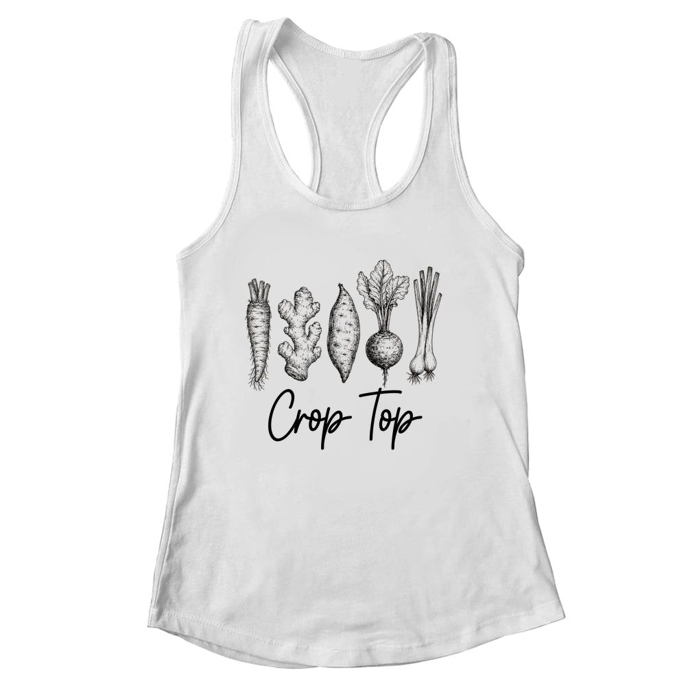 Funny Crop Top Gardening Pun Vegetable Art Gardeners Women Shirt & Tank Top | siriusteestore