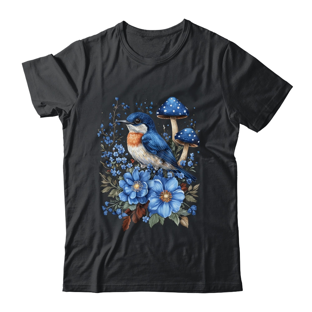 Funny Cute Bird Aesthetic Cottagecore Floral Bluebird Women Shirt & Tank Top | siriusteestore