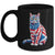 Funny Cute Cat Green Eyes USA Flag 4th Of July Cat Lover Mug | siriusteestore