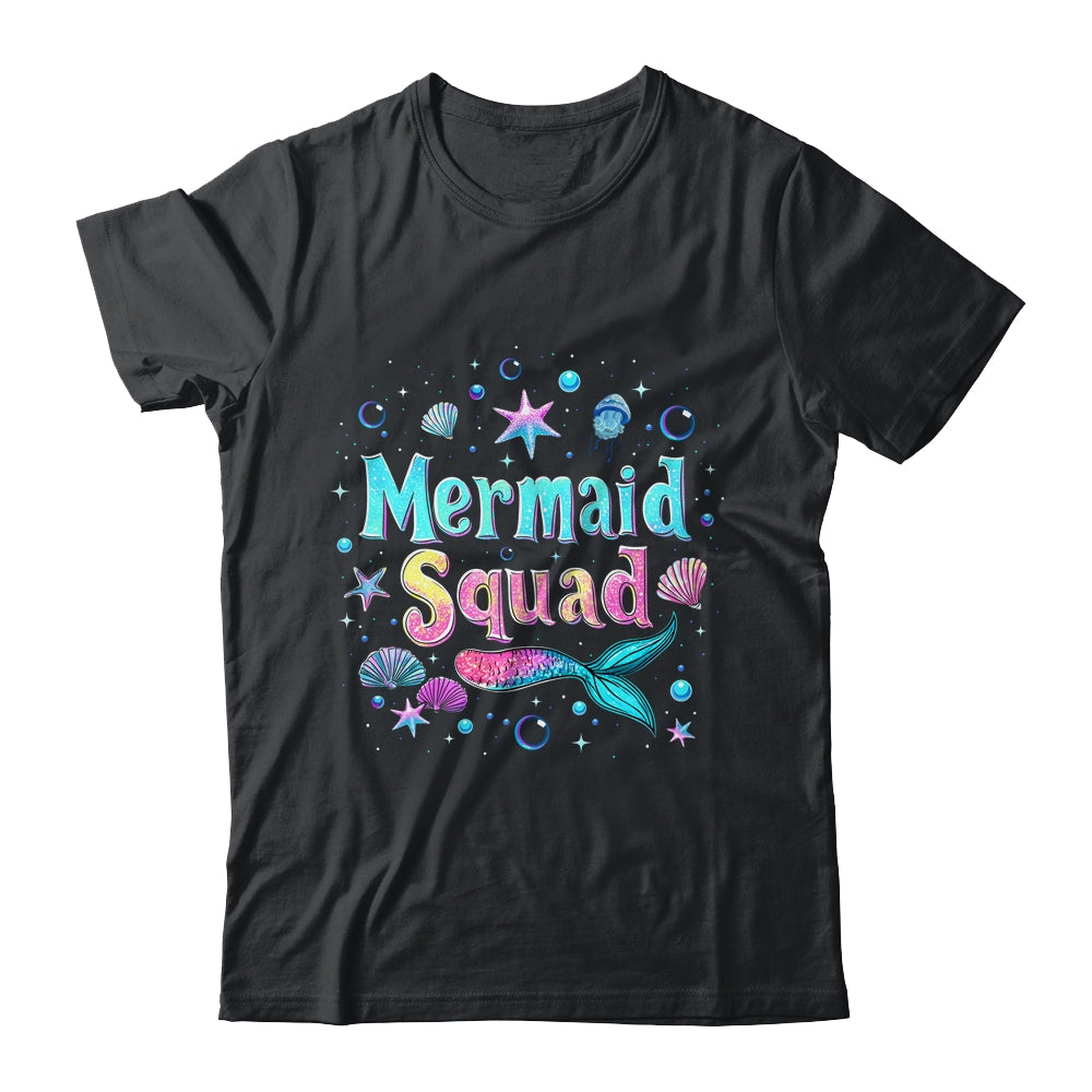 Funny Cute Mermaid Squad Birthday Party Daughter Girls Shirt & Tank Top | siriusteestore