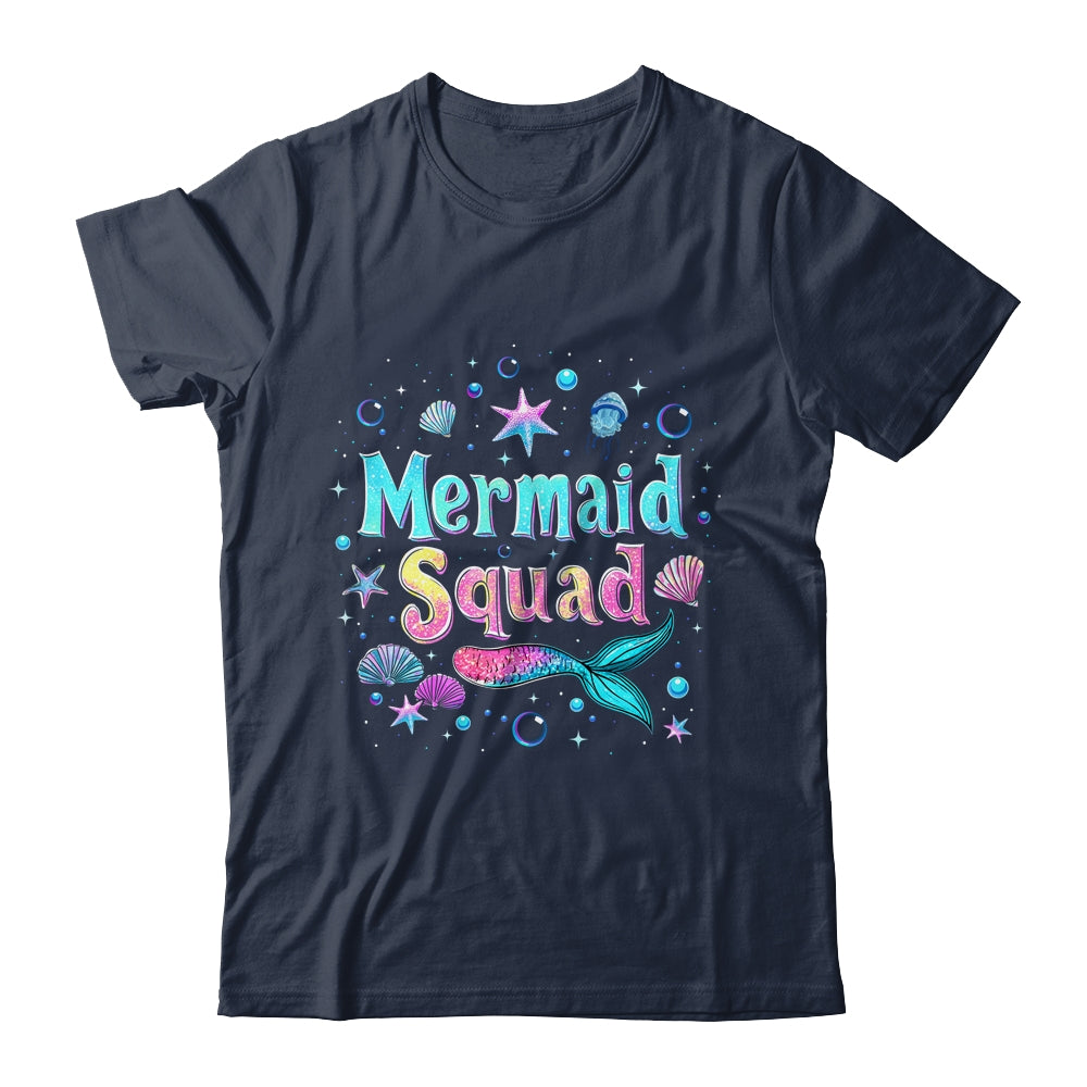 Funny Cute Mermaid Squad Birthday Party Daughter Girls Shirt & Tank Top | siriusteestore