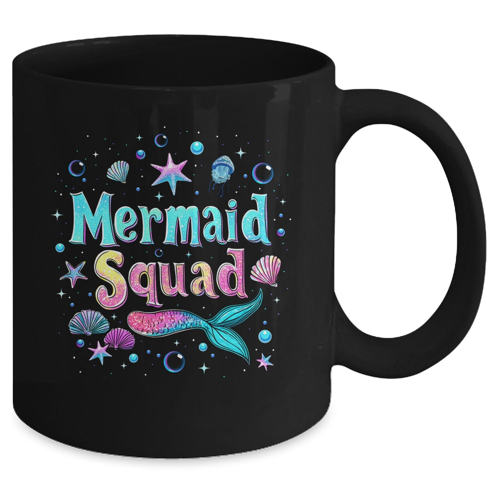 Funny Cute Mermaid Squad Birthday Party Daughter Girls Mug | siriusteestore