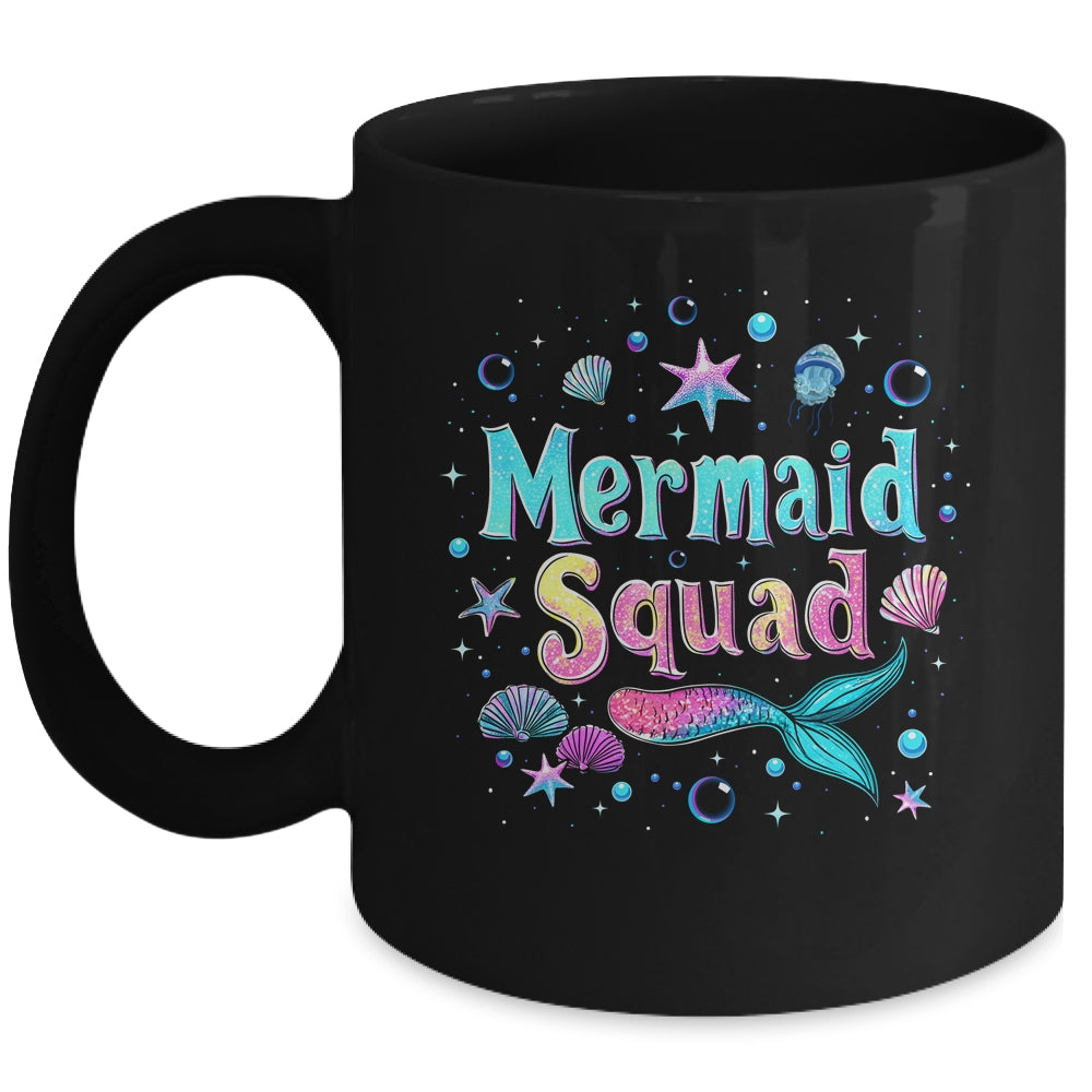 Funny Cute Mermaid Squad Birthday Party Daughter Girls Mug | siriusteestore