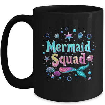 Funny Cute Mermaid Squad Birthday Party Daughter Girls Mug | siriusteestore