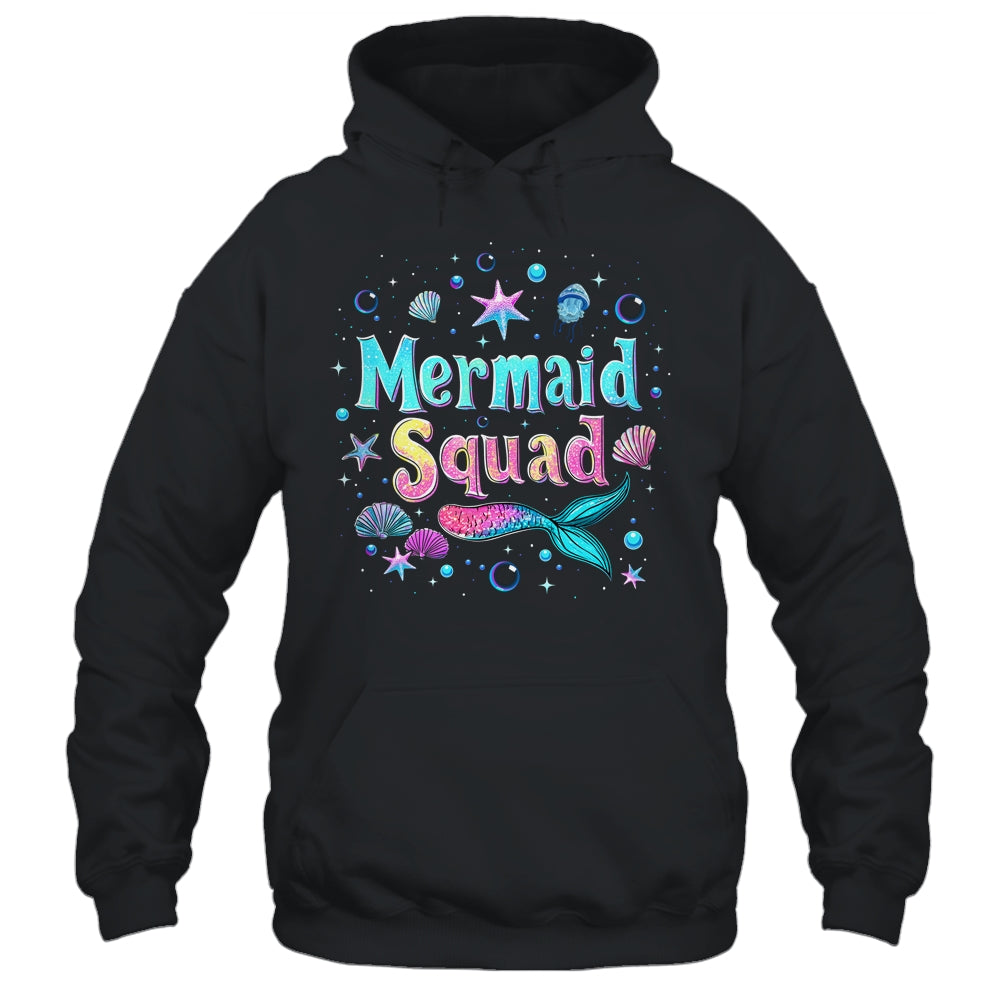 Funny Cute Mermaid Squad Birthday Party Daughter Girls Shirt & Tank Top | siriusteestore