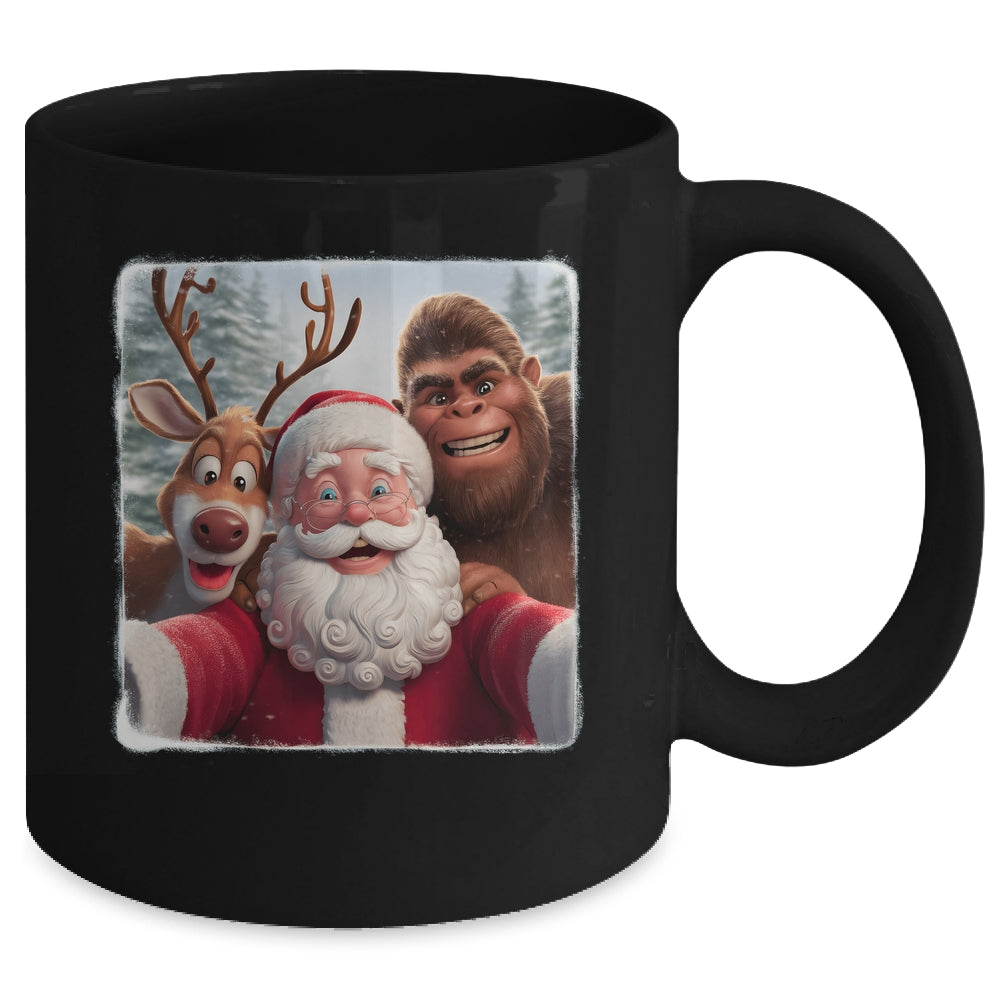 Funny Cute Reindeer Bigfoot Santa Selfie Christmas Xmas Mug | siriusteestore