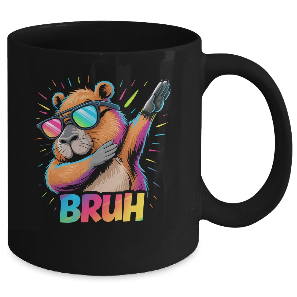 Funny Dabbing Capy Bruh Teens Youth Kids Meme Rodent Lovers Mug | siriusteestore