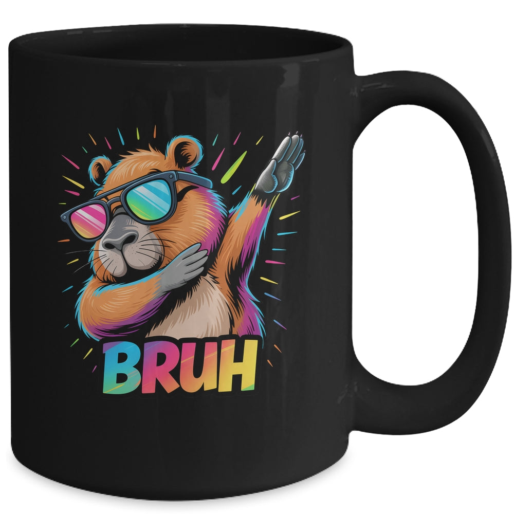 Funny Dabbing Capy Bruh Teens Youth Kids Meme Rodent Lovers Mug | siriusteestore